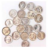 Coin 20 Mercury Dimes AU to Brilliant Uncirculated