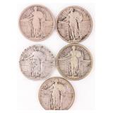 Coin 5 Better Date Standing Liberty Quarters