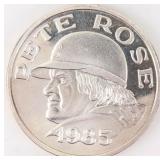 Coin Pete Rose 1985 Silver Round