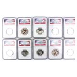 Coin 10 NGC Certified Silver SH Quarters PF69 UC