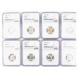 Coin 8 NGC Graded Mercury Dimes MS64 /  MS65