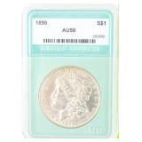 Coin 1898 Morgan Silver Dollar NTC AU58