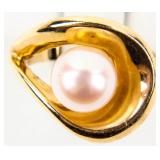 Jewelry 14kt Yellow Gold Pearl Cocktail Ring