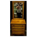 Furniture Vintage Nightstand & Antique Mirror