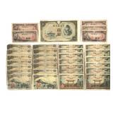Group of 10, 50 & 100 Vintage Yen Notes