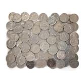 79 Unsorted Jefferson Nickels - Various Dates