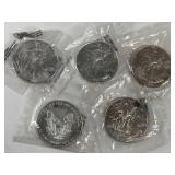 5 American Eagle Silver Coins