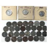 33 Lincoln Steel Pennies