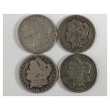 4 Morgan Silver Dollars