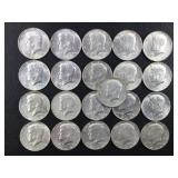 21 - 40% Silver Kennedy Half Dollars
