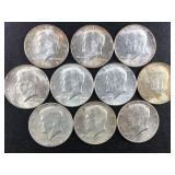 10 - 1964 Kennedy Silver Half Dollars