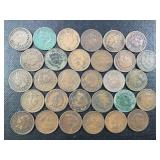 30 Indian Head Pennies