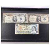 $1 Silver Certificate & 1953 $5 Dollar Bill +