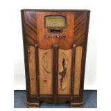 Vintage Stromberg-Carlson Wooden Radio Cabinet