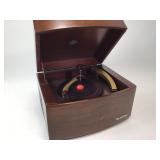 Vtg Columbia 360 Wood Case Record Player