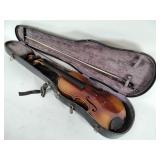 Old Primitive Violin with Case - No Strings or Bow