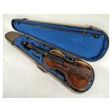 Violin in Case with Bow- Severe Damage