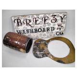 3 Reverend Peyton & Breezy Washboard Co. Items
