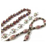 3 VTG Chinese Cloissonne Decorated Jewelry