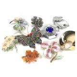 9 Costume Jewelry Brooches