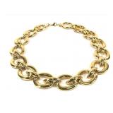 Large Gold Link Essex Necklace - Marked