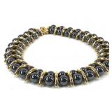 Beautiful Reversible Hematite Monet Necklace