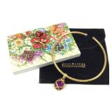 Joan Rivers Flower Brooches & Faux Gem Necklace