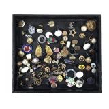 Large Group Of Antique Cufflinks & Studs w/ Pins