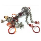 Semi-Precious Stone Charm Necklace
