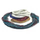 Group Of 11 Beaded Bracelets & 1 Beaded Necklace