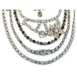 Group Of Vtg Rhinestone Costume Jewelry