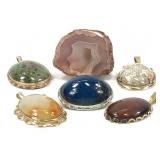 6 Cabochon Pendants & Pins