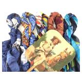 5 Vintage Scarves & Hand Fan