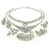 7 Pcs. Rhinestone Jewelry - Necklaces, Earrings +