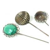 Group of 3 Vtg Stick Pins