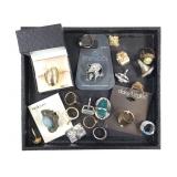 15+ Costume Jewelry Rings - Many Adjustable