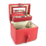 Jewelry Box Filled w/ Rings, Earrings & More