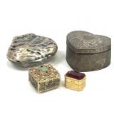 4 Mini. Jewelry / Trinket Boxes