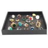23 Costume Jewelry Rings - Sizes 6-8
