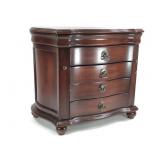 Wooden Jewelry Box w/ Mirror & Many Compartments