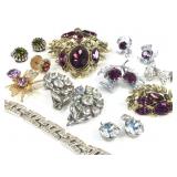 Bling Earrings, Pins, Brooches & Bracelet