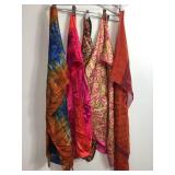5 Multi-Colored Chiffon Scarves