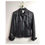 Clearwater Creek Zip Up Leather Jacket - S