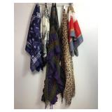 5 Assorted Scarves - Chanel, George, Target