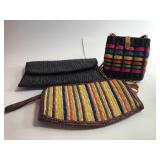 2 Woven Laptop Cases & Woven Handbag