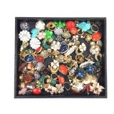 Large Group Of Costume Earrings - Clip, Screw On