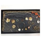 21 Pcs Vtg Chains Pendants Pins Etc.