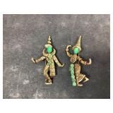 Vtg Marvella Siamese Dancer Pins