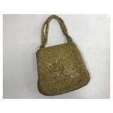 Very Nice Vtg Gold Beaded Evening Purse