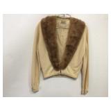 Fantastic Vtg Cashmere Sweater w/ Fur Collar
